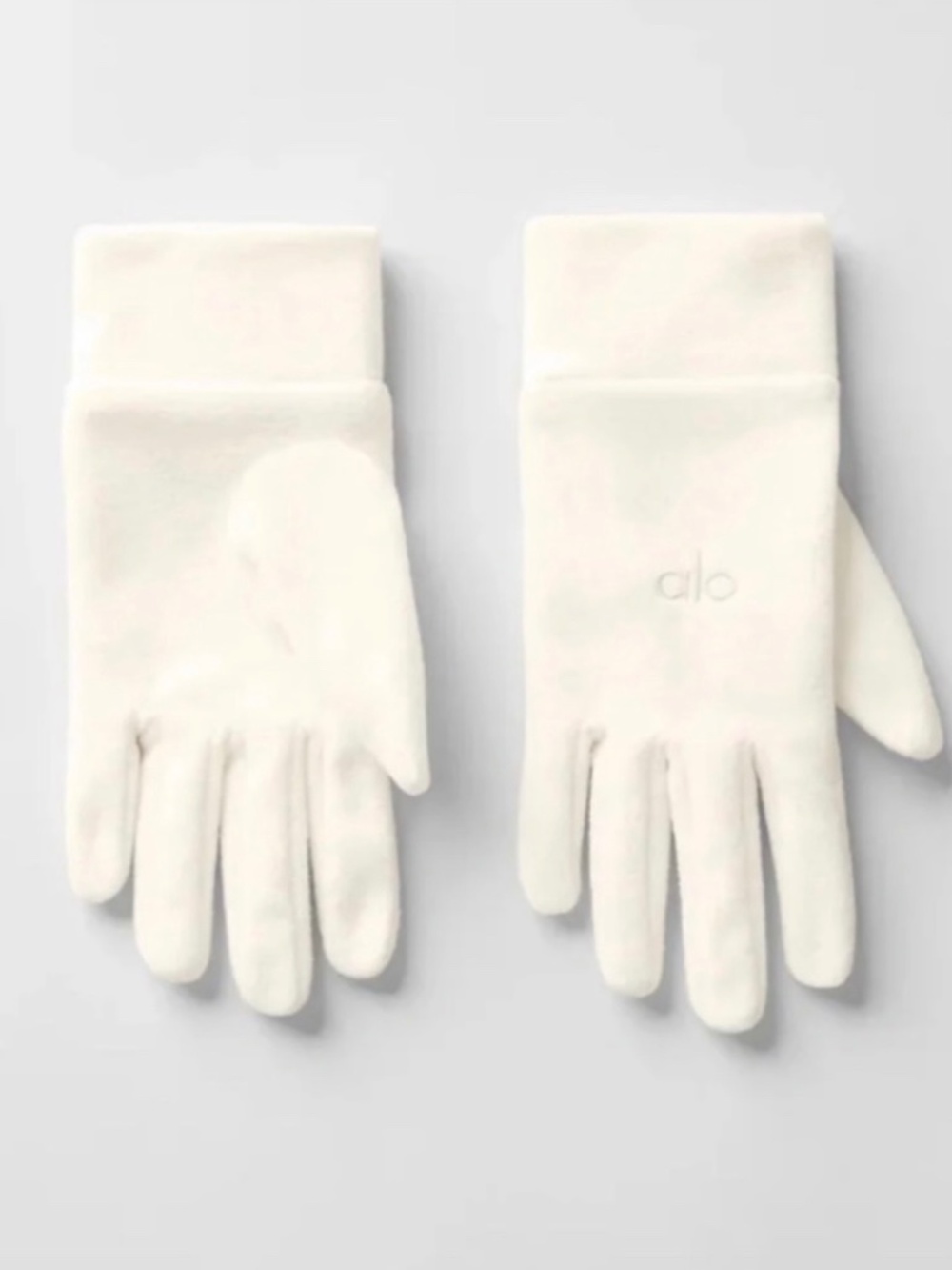 Alo Performance Fleece Glove in Ivory